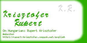krisztofer rupert business card
